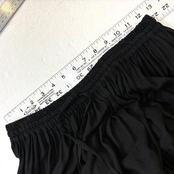 MYST Festival Mirrored Circle Tiered Gathered Black Dancing Skirt EUC - Picture 13 of 15